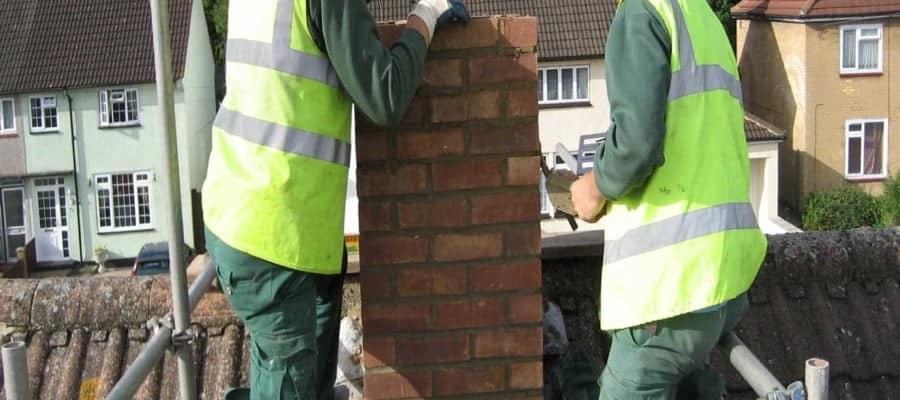 chimney after being repaired by South Dublin Roofing & Chimney Services