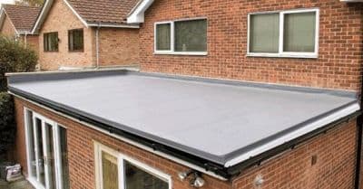 Finished flat roof in Dublin after being fibreglassed and replaced
